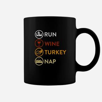 Funny Run Wine Turkey Nap Christmas Dinner 2017 Coffee Mug - Seseable