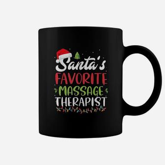Funny Santa Favorite Massage Therapist Christmas Gift Coffee Mug - Seseable
