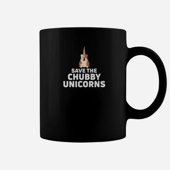 Funny Save The Chubby Unicorns Bulldog Gift Coffee Mug - Seseable