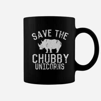 Funny Save The Chubby Unicorns Fat Rhino Vintage Coffee Mug - Seseable