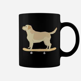 Funny Skateboarding Lab Dad Dog Puppy Gift Coffee Mug - Seseable