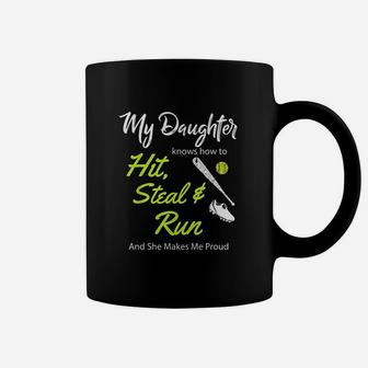 Funny Softball For Moms And Dads About Daughters Coffee Mug - Seseable