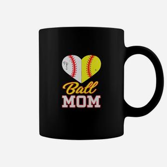 Funny Softball Mom T-shirt Ball Mom Softball Baseball Coffee Mug - Seseable