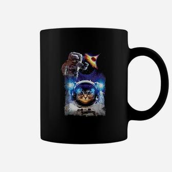 Funny Space Cat Astronaut Galaxy Coffee Mug - Seseable