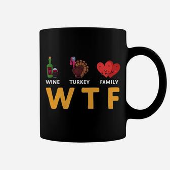 Funny Thanksgiving Party Gift Wine Turkey Family Coffee Mug - Seseable