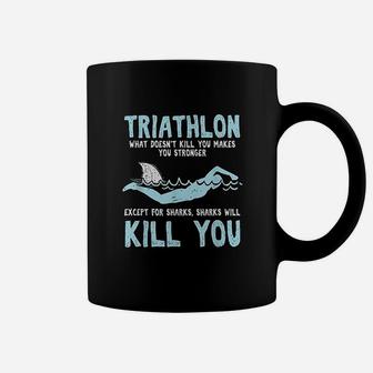 Funny Triathlete Triathlon Quotes Swimmer Coffee Mug - Seseable