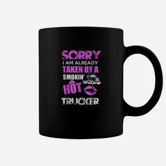 Funny Truck Driver Trucker Wife Girlfriend Husband Gift Coffee Mug - Seseable