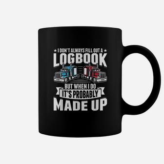 Funny Trucker Logbook Truck Driving Tractor Trailer Coffee Mug - Seseable