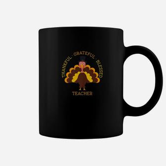 Funny Turkey Teacher Thanksgiving Dinner Party Gift Coffee Mug - Seseable