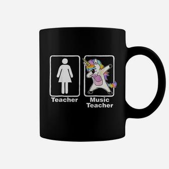 Funny Unicorn Music Teacher Music Teacher Gifts Coffee Mug - Seseable