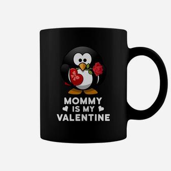 Funny Valentines Day For Kids Mommy Is My Valentine Coffee Mug - Seseable