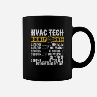 Funny Vintage Hvac Technician Apparel Hourly Rate Coffee Mug - Seseable