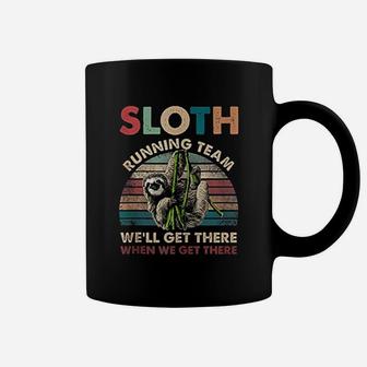 Funny Vintage Sloth Running Team Marathon Runners Jogging Coffee Mug - Seseable