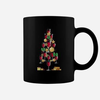 Funny Wine Christmas Tree Christmas Coffee Mug - Seseable
