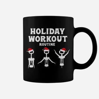 Funny Wine Lover Holiday Workout Christmas Wine Coffee Mug - Seseable