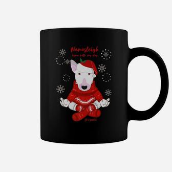 Funny Yoga Christmas Dog Bull Terrier Lovers Coffee Mug - Seseable
