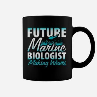 Future Marine Biologist Making Waves Biology Pun Coffee Mug - Seseable