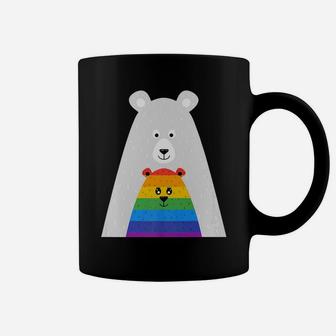 Gay Pride Mama And Baby Bear Gift Lgbt Lesbian March Coffee Mug - Seseable
