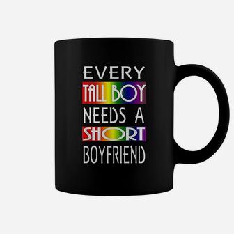 Gay Pride Valentines Day Lgbt Gift Tall Boyfriend Gay Couple Coffee Mug - Seseable