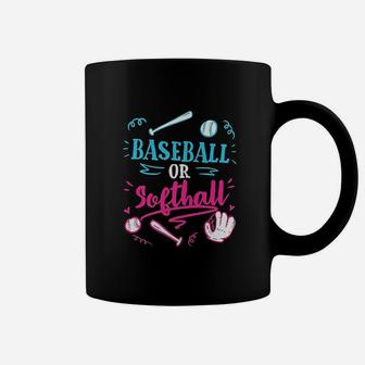 Gender Reveal Party Gift Baseball Softball Dad Mom Coffee Mug - Seseable