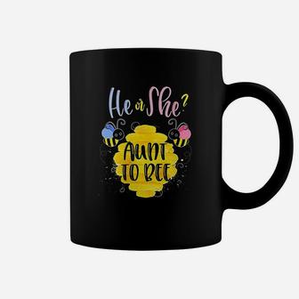 Gender Reveal What Will It Bee Theme He Or She Aunt To Bee Coffee Mug - Seseable