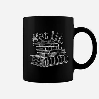 Get Lit Funny English Literature Lover Books Coffee Mug - Seseable