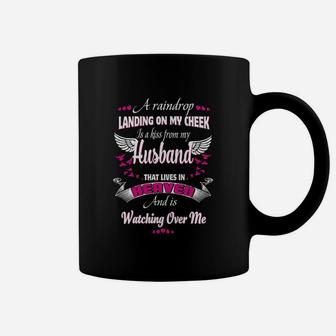 Gift For Wives Loss Husband Memorial My Husband In Heaven Coffee Mug - Seseable