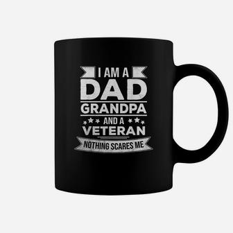 Gifts For Veterans Fathers I Am A Dad Grandpa And Veteran Coffee Mug - Seseable