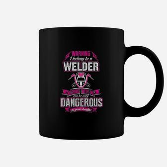 Girlfriend Wife Hubby Bf Spouse Of A Welder Coffee Mug - Seseable