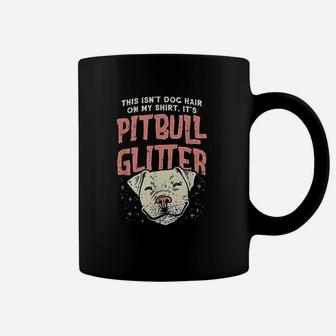 Girls Pitbull Glitter Hair Dog Lover Mothers Day Gift Mom Coffee Mug - Seseable