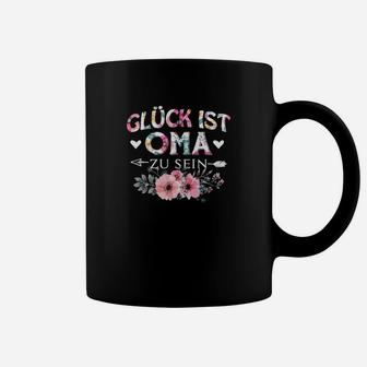 Glück ist Oma zu Sein Tassen, Schwarzes Tee mit Blumendekor - Seseable
