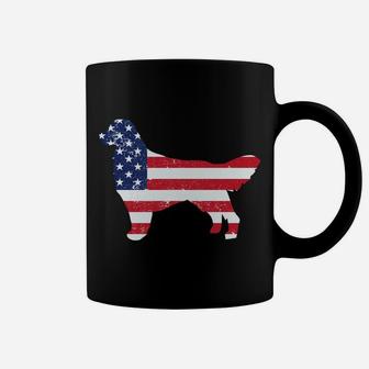 Golden Retriever American Flag 4th Of July Dog Coffee Mug - Seseable