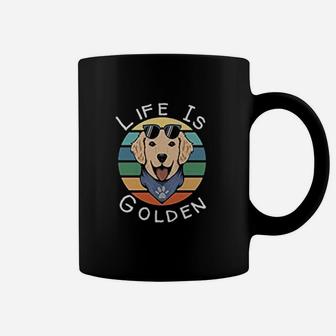 Golden Retriever Dog Lover Mom Dad Life Is Golden Coffee Mug - Seseable
