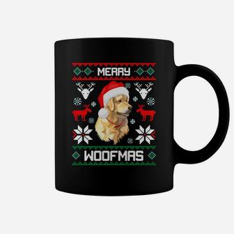 Golden Retriever Dog Merry Woofmas Christmas Coffee Mug | Seseable CA