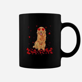 Golden Retriever Heart Valentines Day Gift Dog Dad Coffee Mug - Seseable