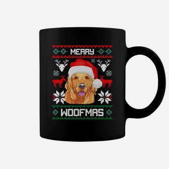 Golden Retriever Merry Woofmas Dog Christmas Coffee Mug | Seseable CA