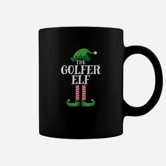 Golfer Elf Matching Family Group Christmas Party Pajama Coffee Mug - Seseable
