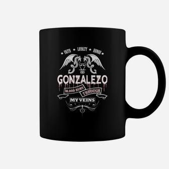 Gonzalez Blood Runs Through My Veins - Tshirt For Gonzalez Coffee Mug - Seseable