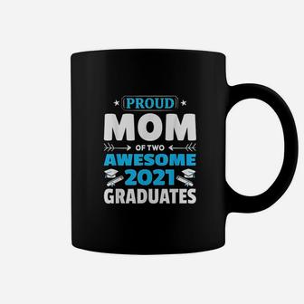 Graduation Gift Proud Mom Of Two 2021 Coffee Mug - Seseable
