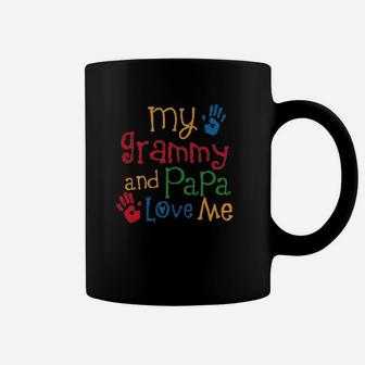 Grammy And Papa Love Me, dad birthday gifts Coffee Mug - Seseable