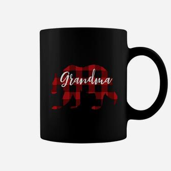 Grandma Bear Grandma Christmas Plaid Coffee Mug - Seseable