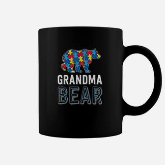 Grandma Bear World Autism Awareness Day Family Coffee Mug - Seseable