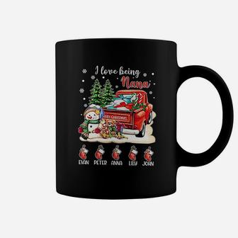 Grandma I Love Being Grandma Red Truck And Snowman Gift Coffee Mug - Seseable