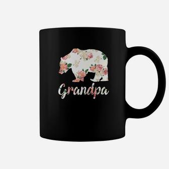 Grandpa Bear Floral Family Christmas Matching Gift Coffee Mug - Seseable