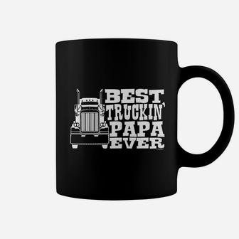 Grandpa Gift Papa Best Trucking Ever Truck Driver Coffee Mug - Seseable
