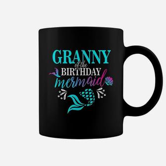 Granny Of The Birthday Mermaid Matching Family Coffee Mug - Seseable