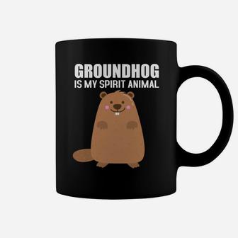 Groundhog Is My Spirit Animal Groundhog Day Coffee Mug - Seseable