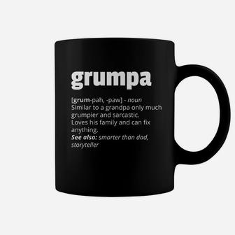 Grumpa Definition Grandpa Gift Funny Fathers Day Coffee Mug - Seseable