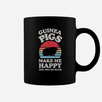 Guinea Pigs Make Me Happy Funny Guinea Pig Retro Vintage Coffee Mug - Seseable