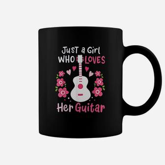 Guitar Guitarist Just A Girl Who Loves Her Guitar Coffee Mug | Seseable UK